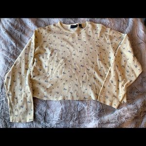 long sleeve crop top